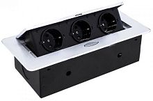 Розетка встраеваемая полуавтоматическая Livolo RocketSocket 3-м. 265х118х68мм белый картинка